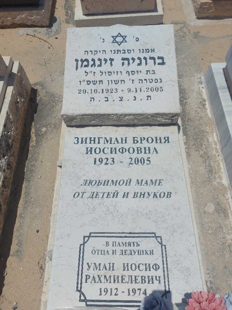 קברו של ברוניה זינגמן