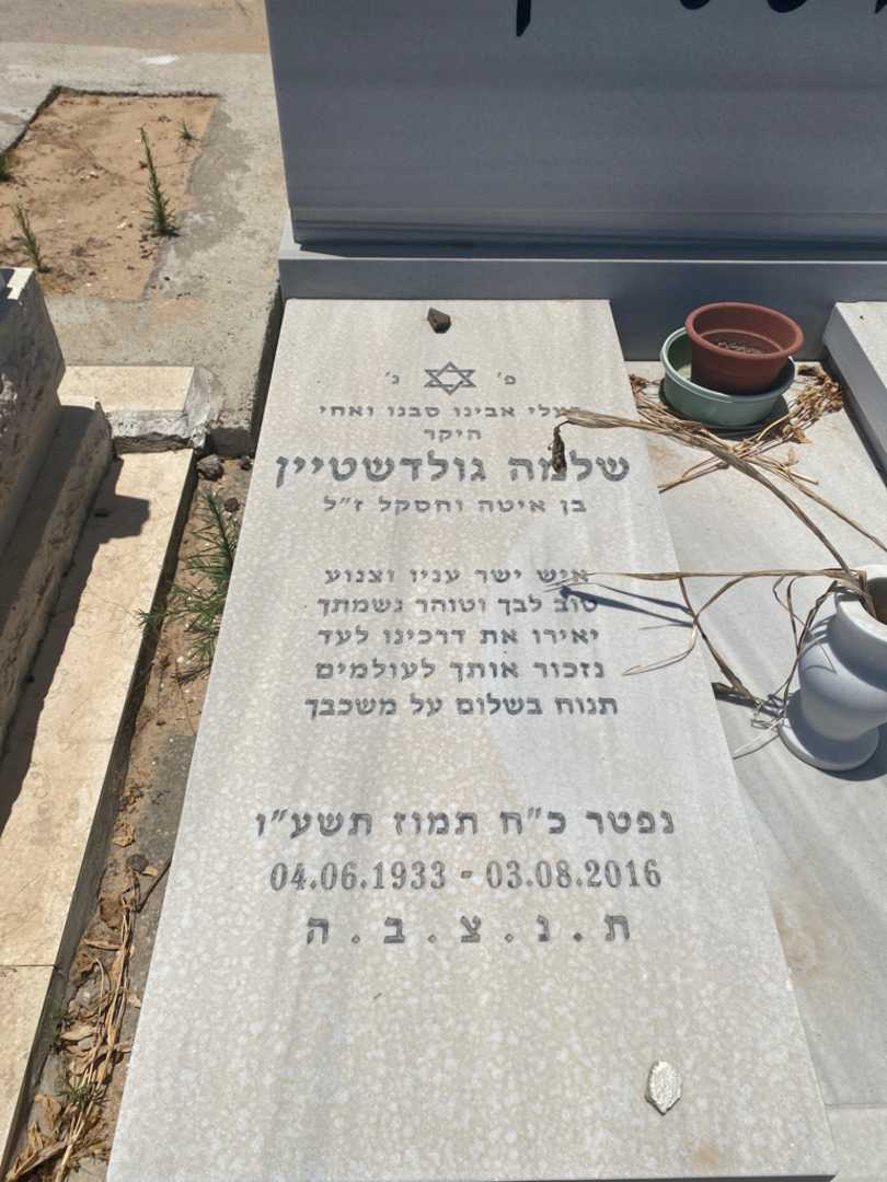 קברו של שלמה גולדשטיין. תמונה 2