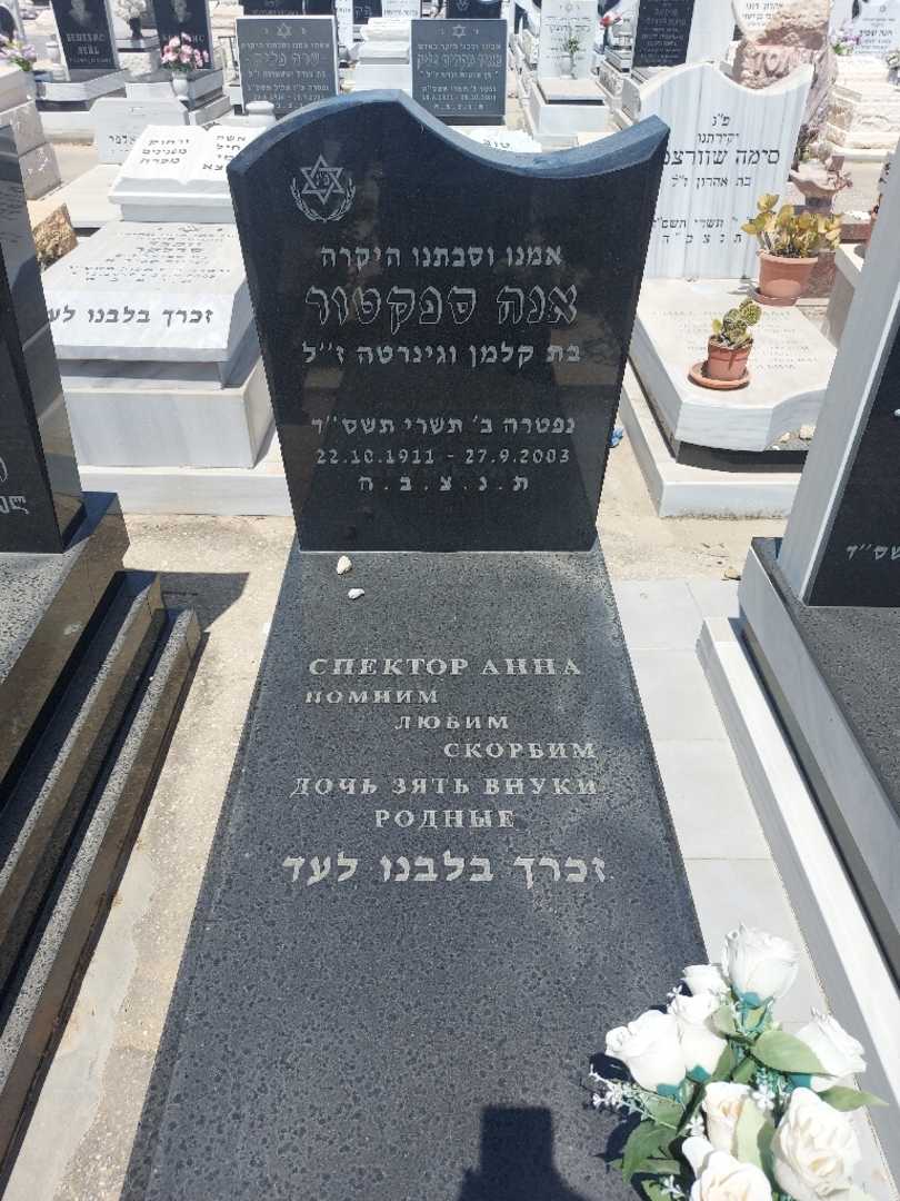 קברו של אנה ספקטור