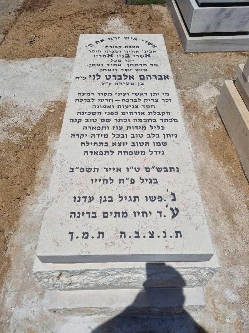 קברו של אברהם אלברט לוי
