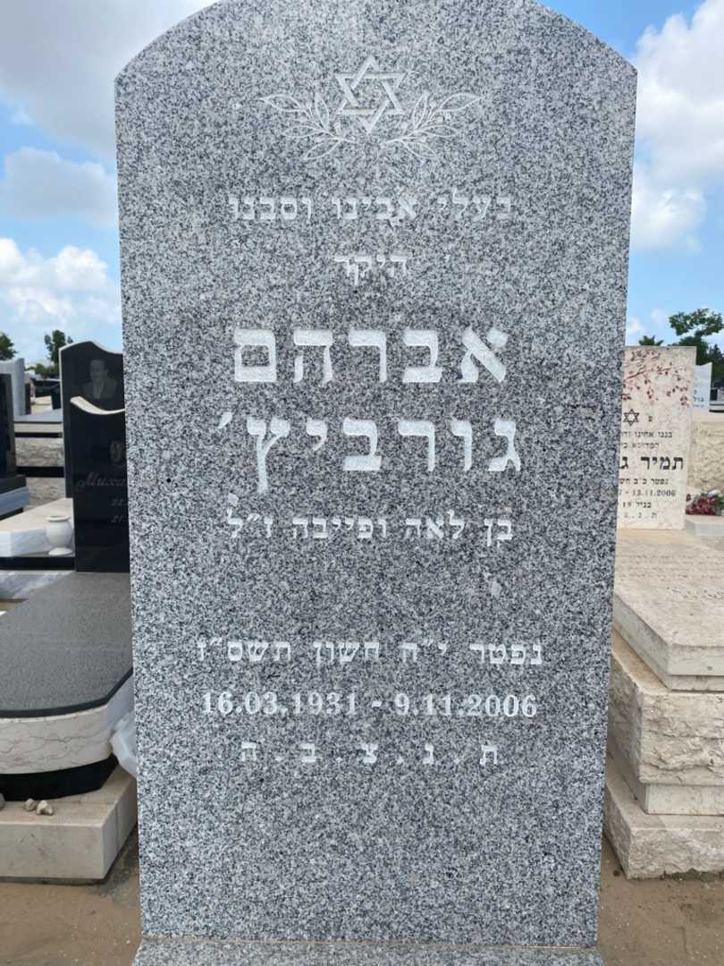 קברו של אברם גורביץ. תמונה 3