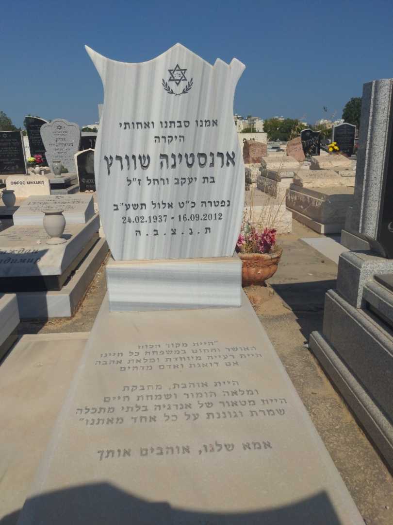 קברו של ארנסטינה שוורץ. תמונה 2