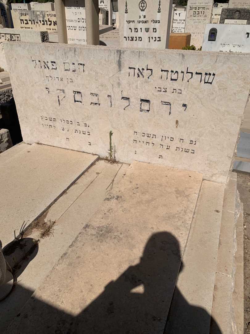 קברו של שרלוטה לאה ירסלובסקי. תמונה 3