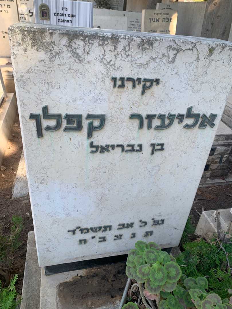 קברו של אליעזר קפלן. תמונה 2