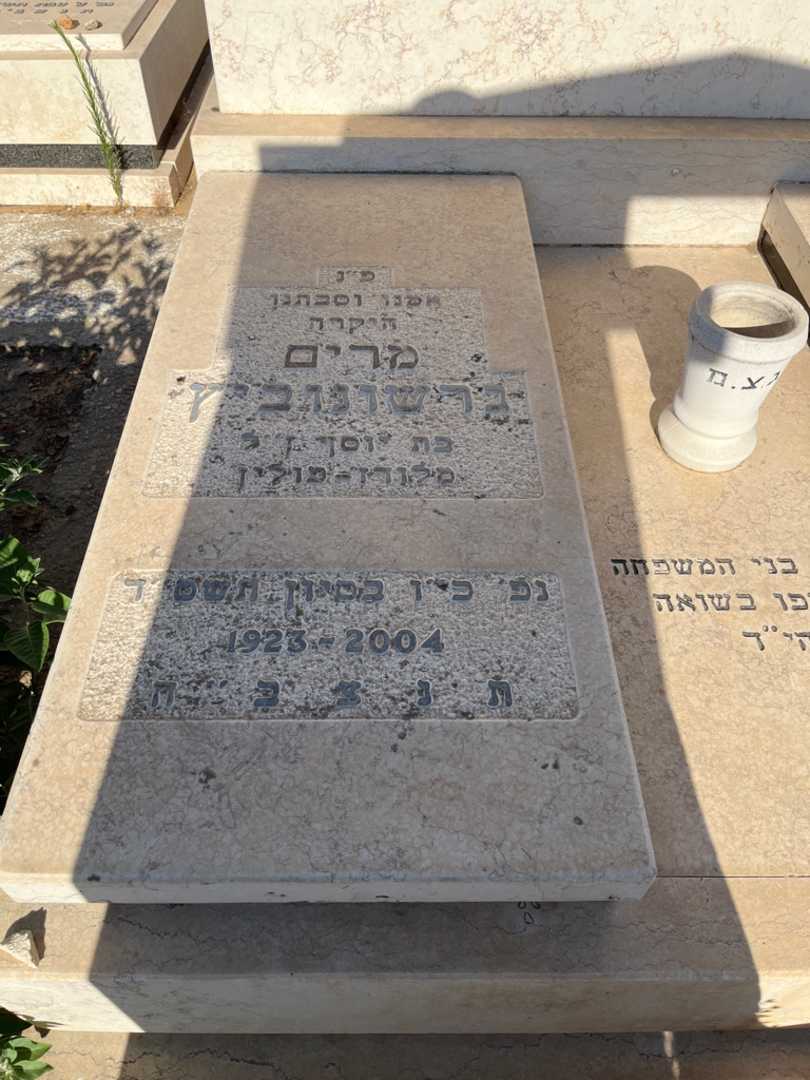 קברו של מרים גרשונוביץ. תמונה 2