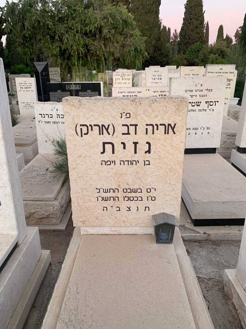 קברו של אריה דב "אריק" גזית