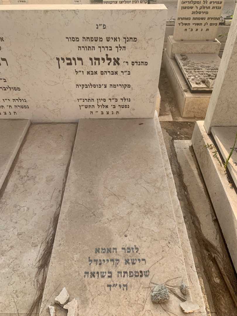 קברו של אליהו רובין. תמונה 1
