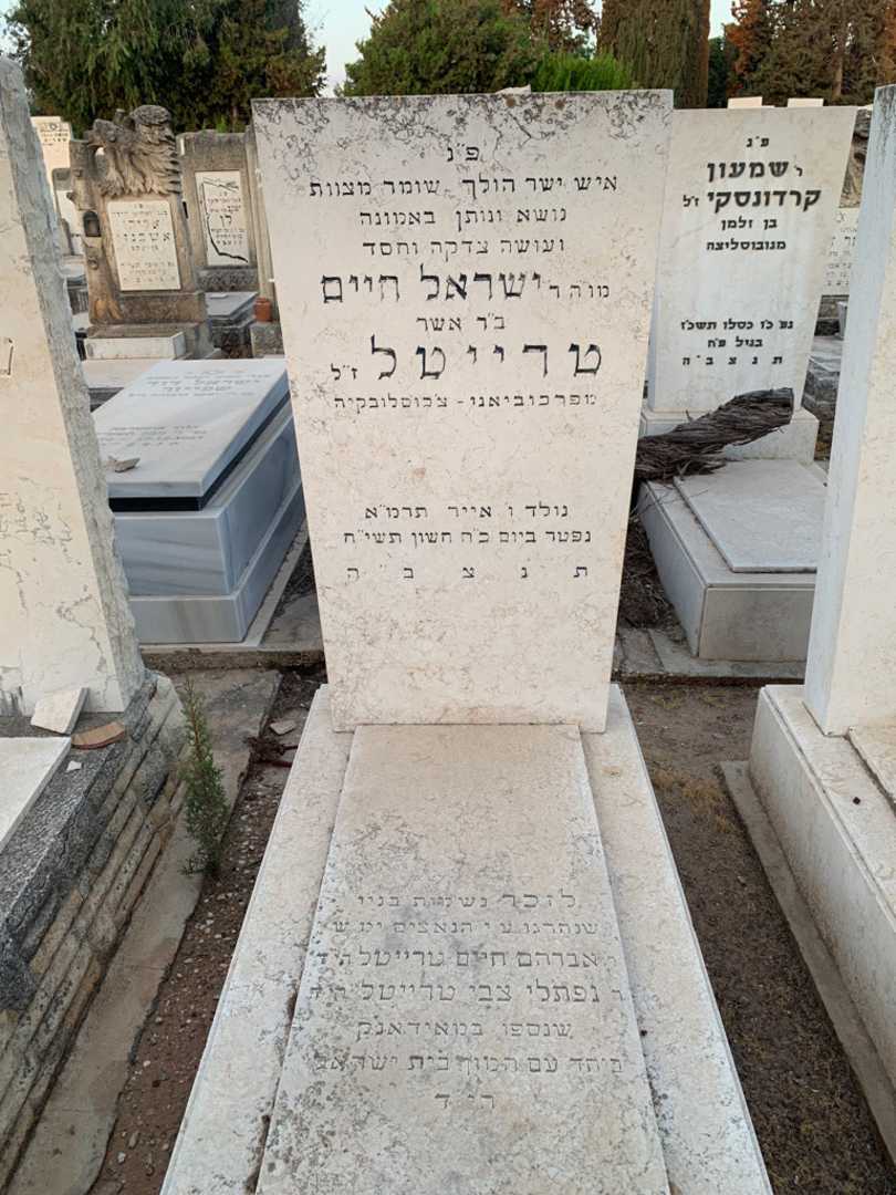 קברו של אברהם חיים טרייטל
