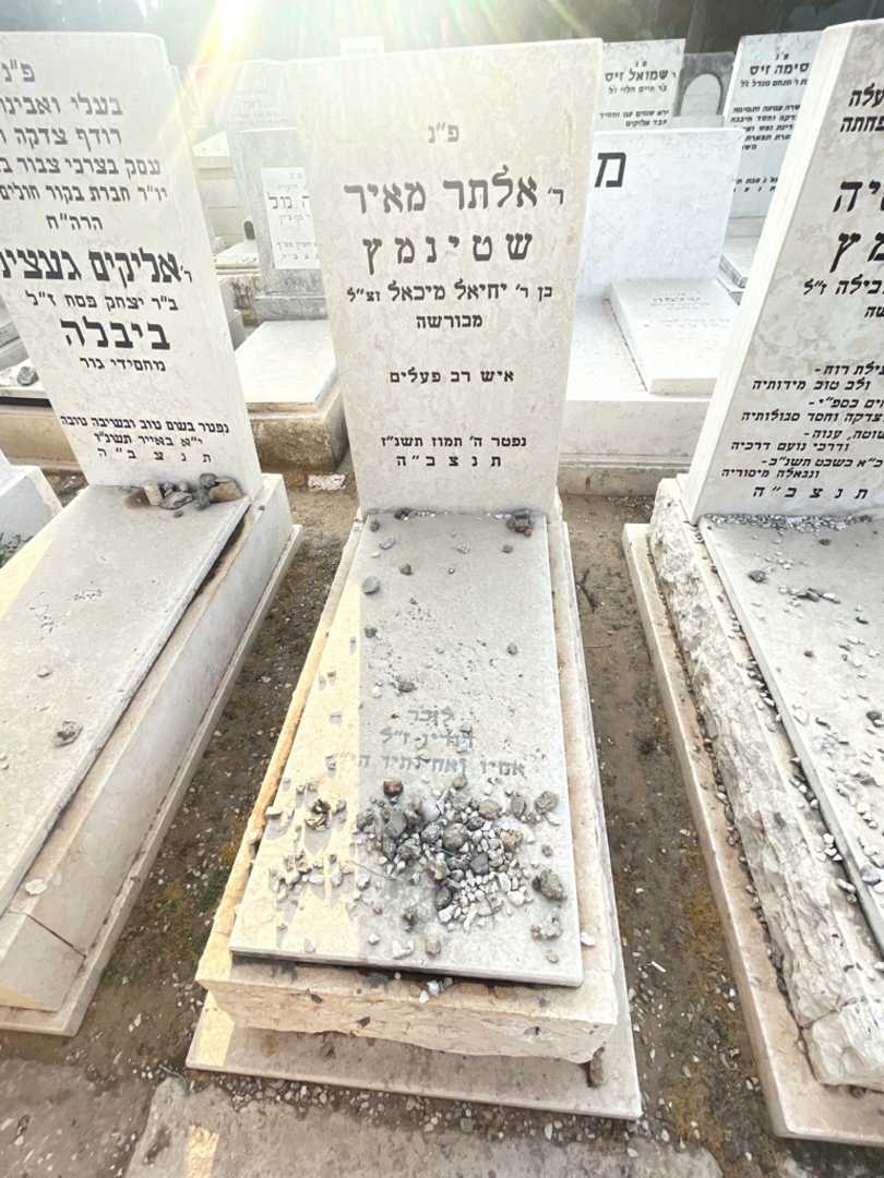 קברו של אלתר מאיר שטינמץ. תמונה 2