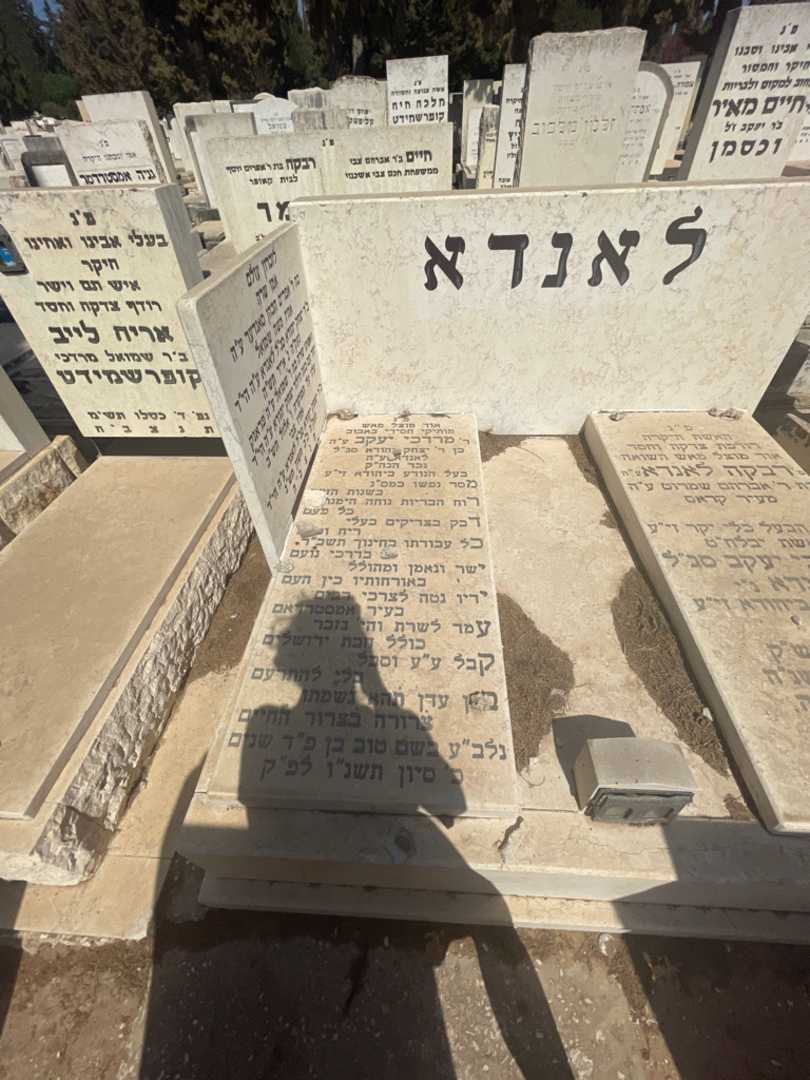 קברו של מרדכי יעקב לאנדא. תמונה 2