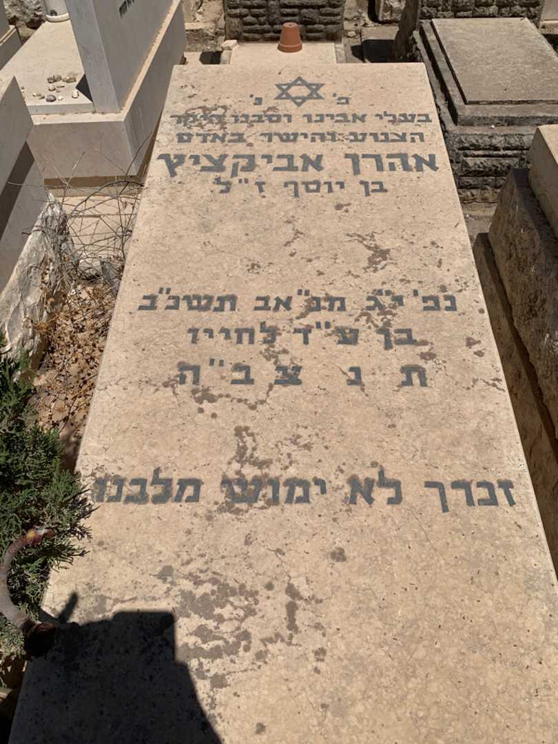 קברו של אהרון אביקציץ. תמונה 2