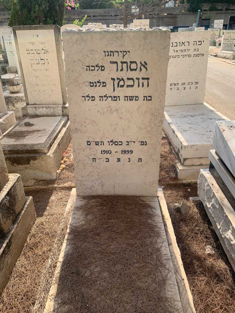 קברו של אסתר "מלכה" הוכמן פלנט
