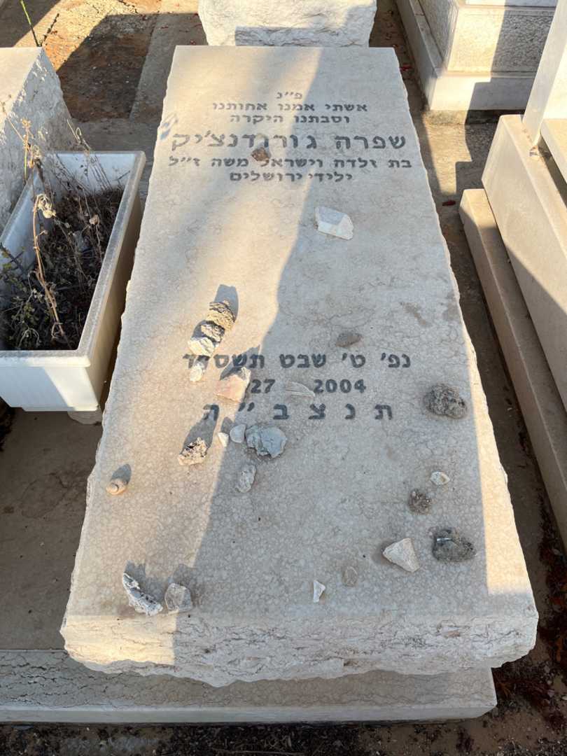 קברו של שפרה גורודנצ'יק. תמונה 1