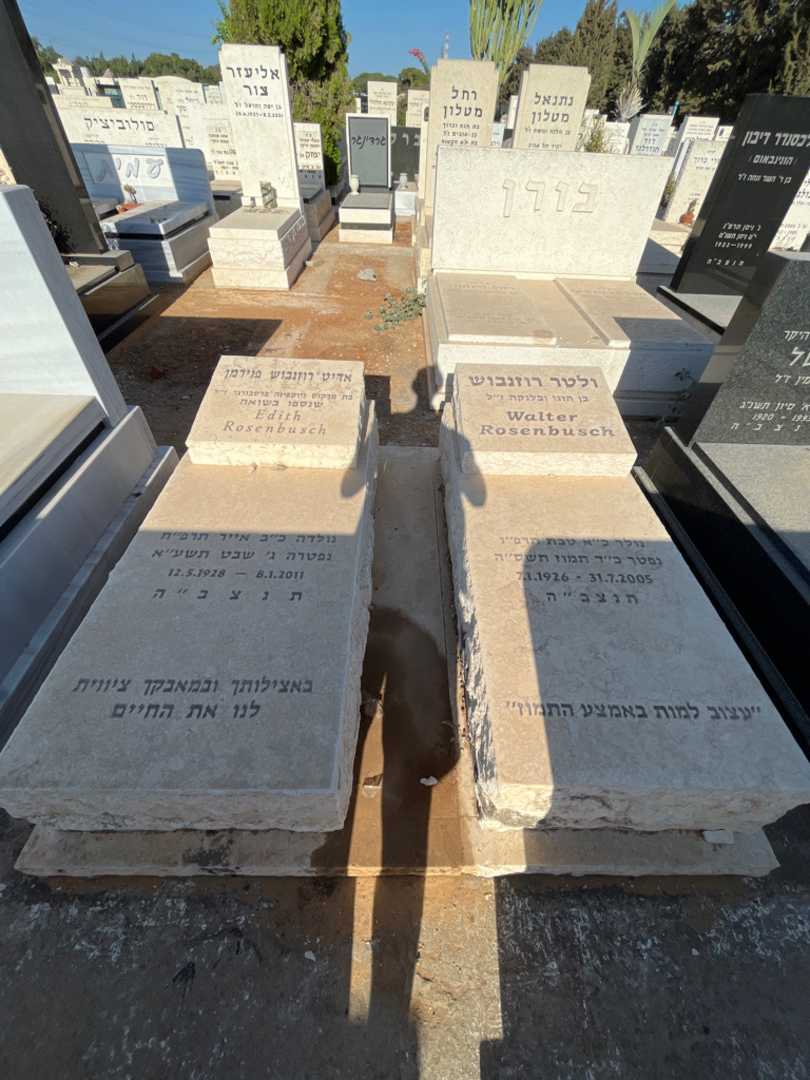 קברו של ולטר רוזנבוש. תמונה 1