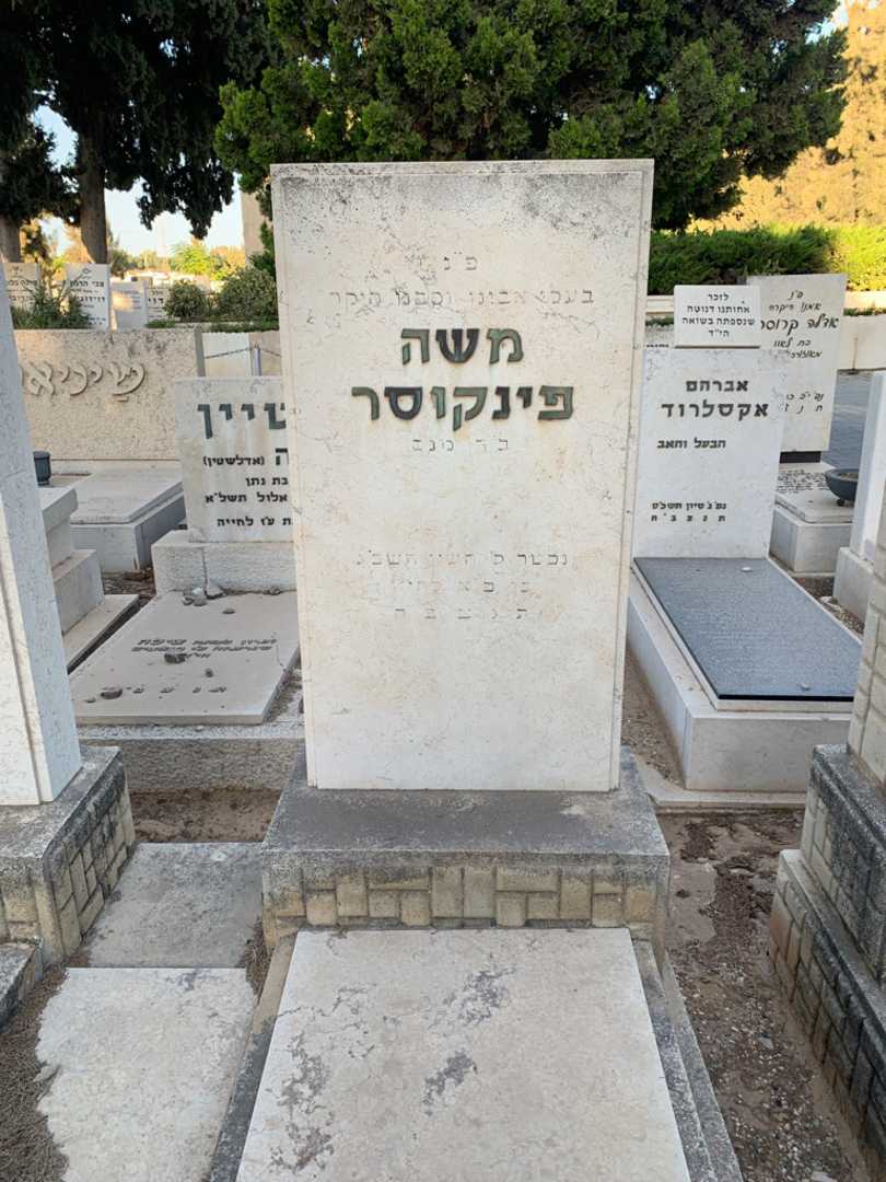 קברו של משה פינקוסר. תמונה 2