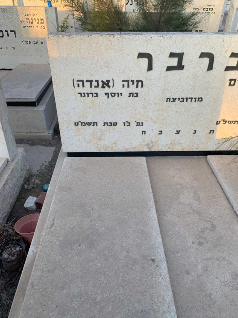 קברו של חיה "אנדה" ברבר. תמונה 2