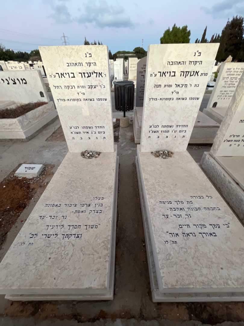 קברו של אליעזר בויאר. תמונה 1