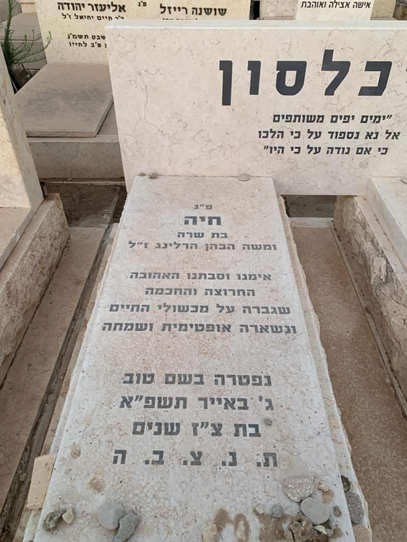 קברו של חיה מיכלסון. תמונה 2