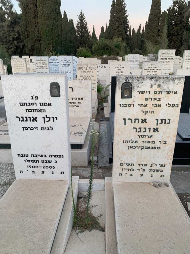 קברו של יולן אונגר. תמונה 1