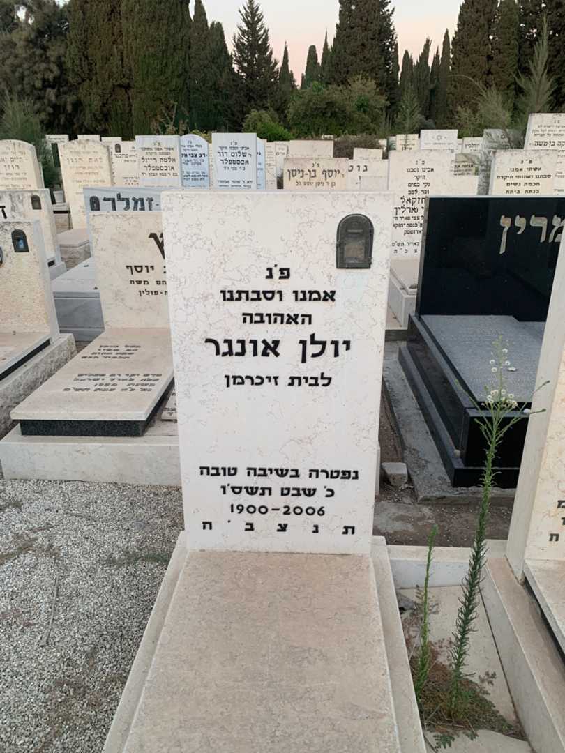 קברו של יולן אונגר. תמונה 2