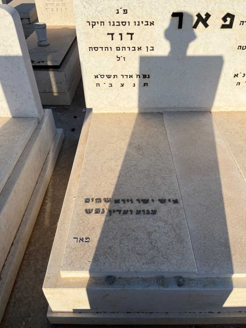 קברו של דוד פאר. תמונה 1