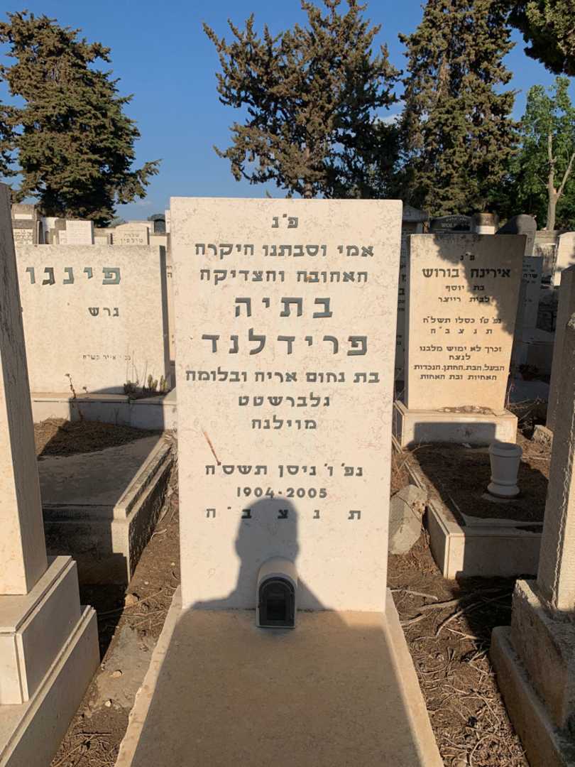 קברו של בתיה פרידלנד