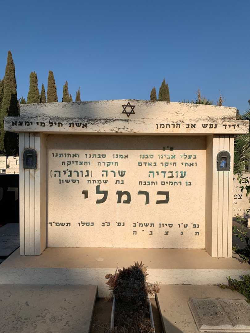 קברו של שרה "גורג'יה" כרמלי. תמונה 1