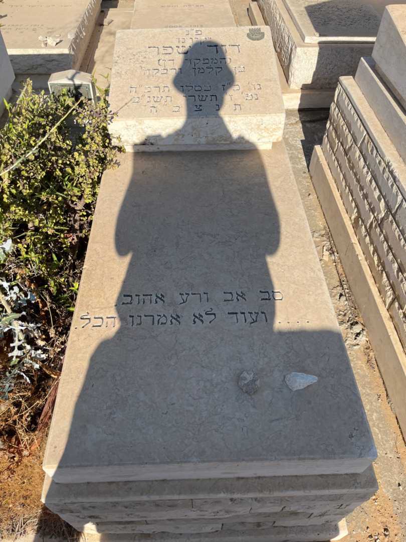 קברו של דוד "המפקד דן" שפר. תמונה 2