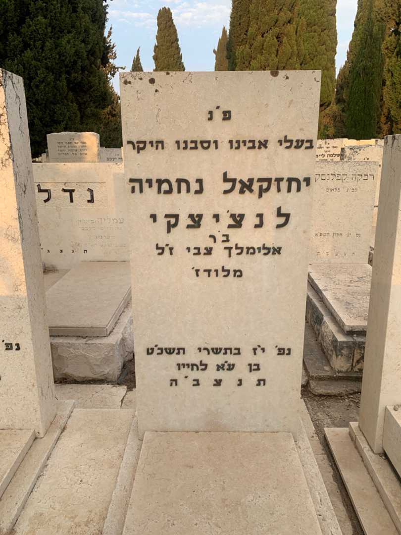 קברו של יחזקאל נחמיה לנצ'יצקי. תמונה 2