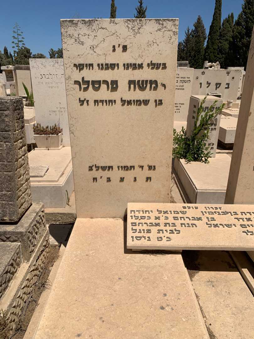קברו של משה פרסלר. תמונה 2