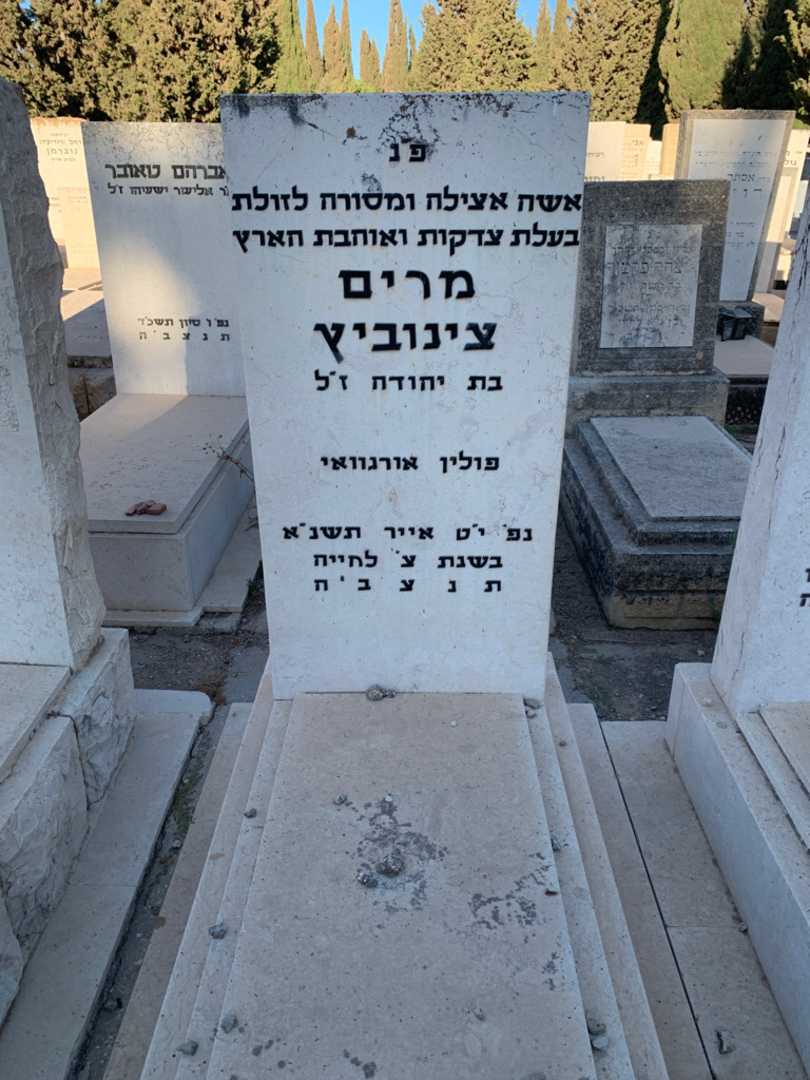 קברו של מרים צינוביץ