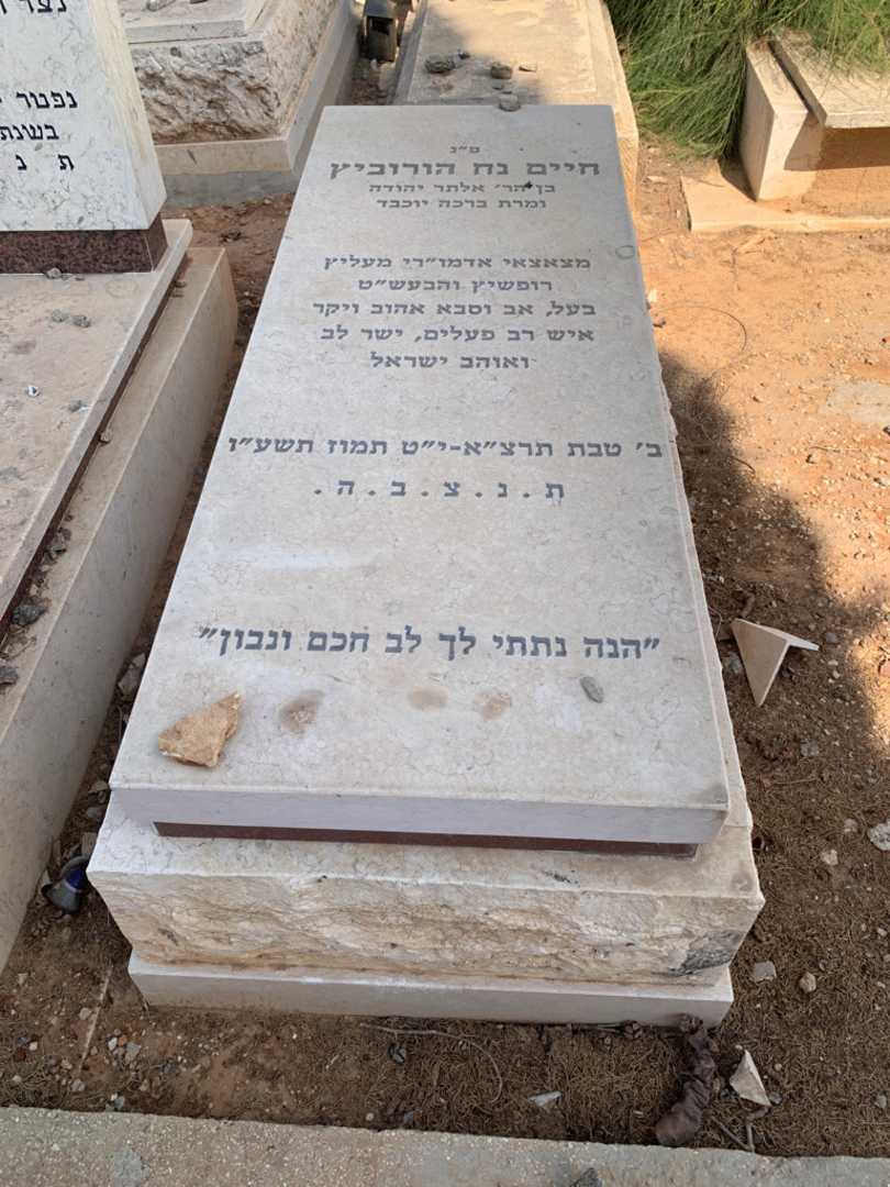 קברו של חיים נח הורוביץ