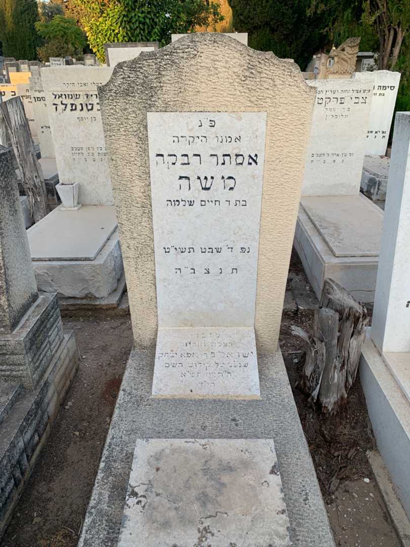 קברו של אסתר רבקה משה