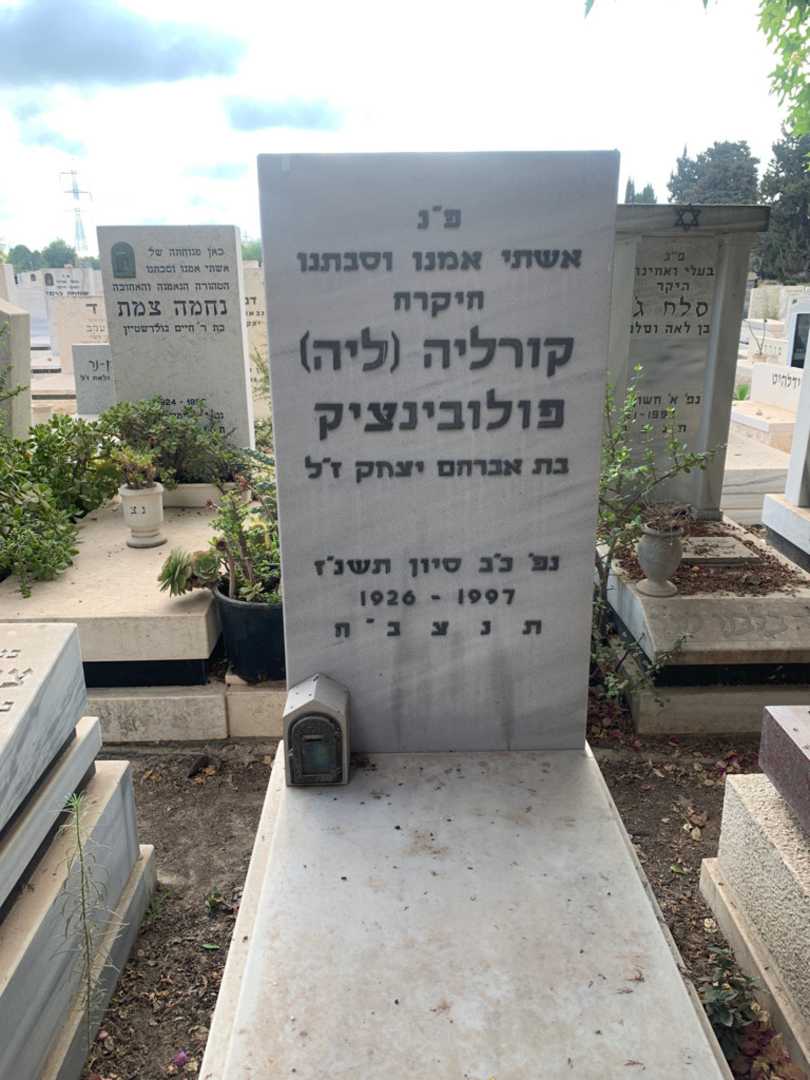 קברו של קורליה "ליה" פולובינציק