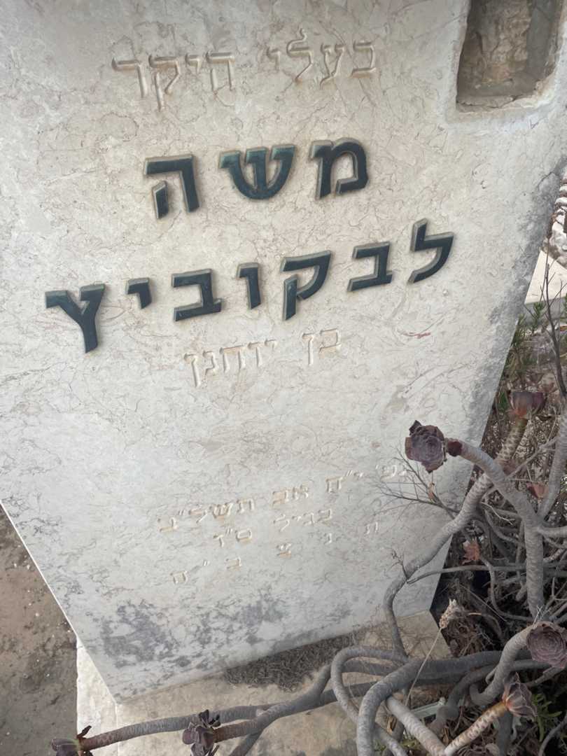 קברו של משה לבקוביץ. תמונה 2