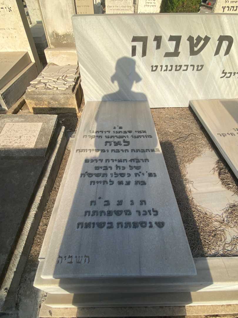 קברו של לאה "טרכטנגוט" חשביה. תמונה 1