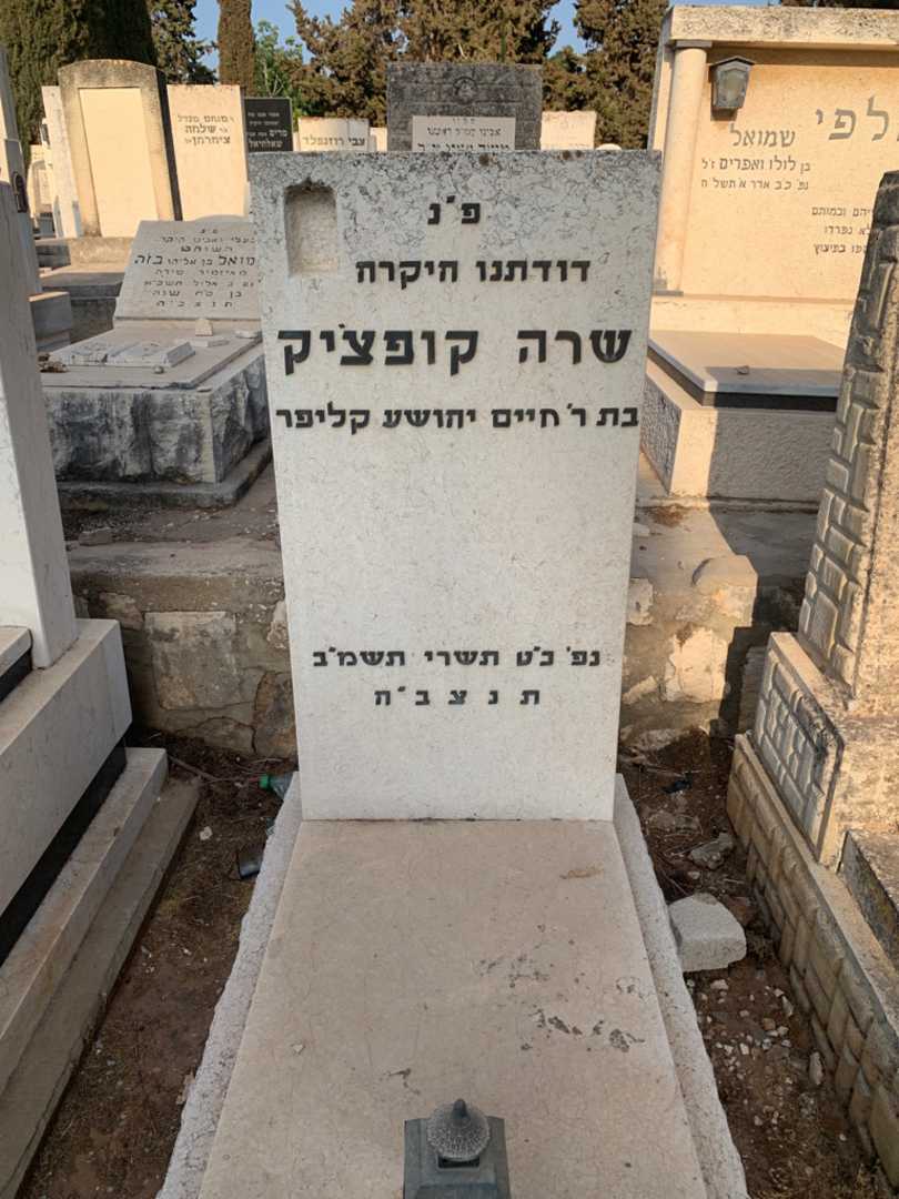 קברו של שרה קופצ'יק