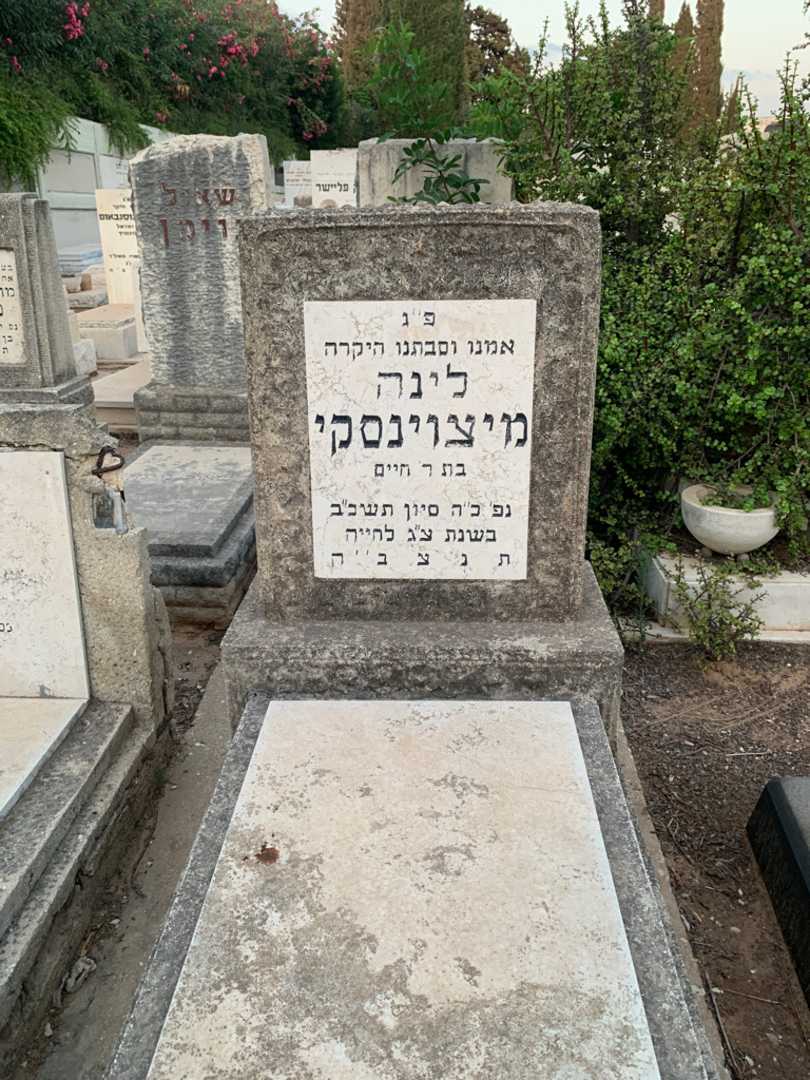 קברו של לינה מיצוינסקי