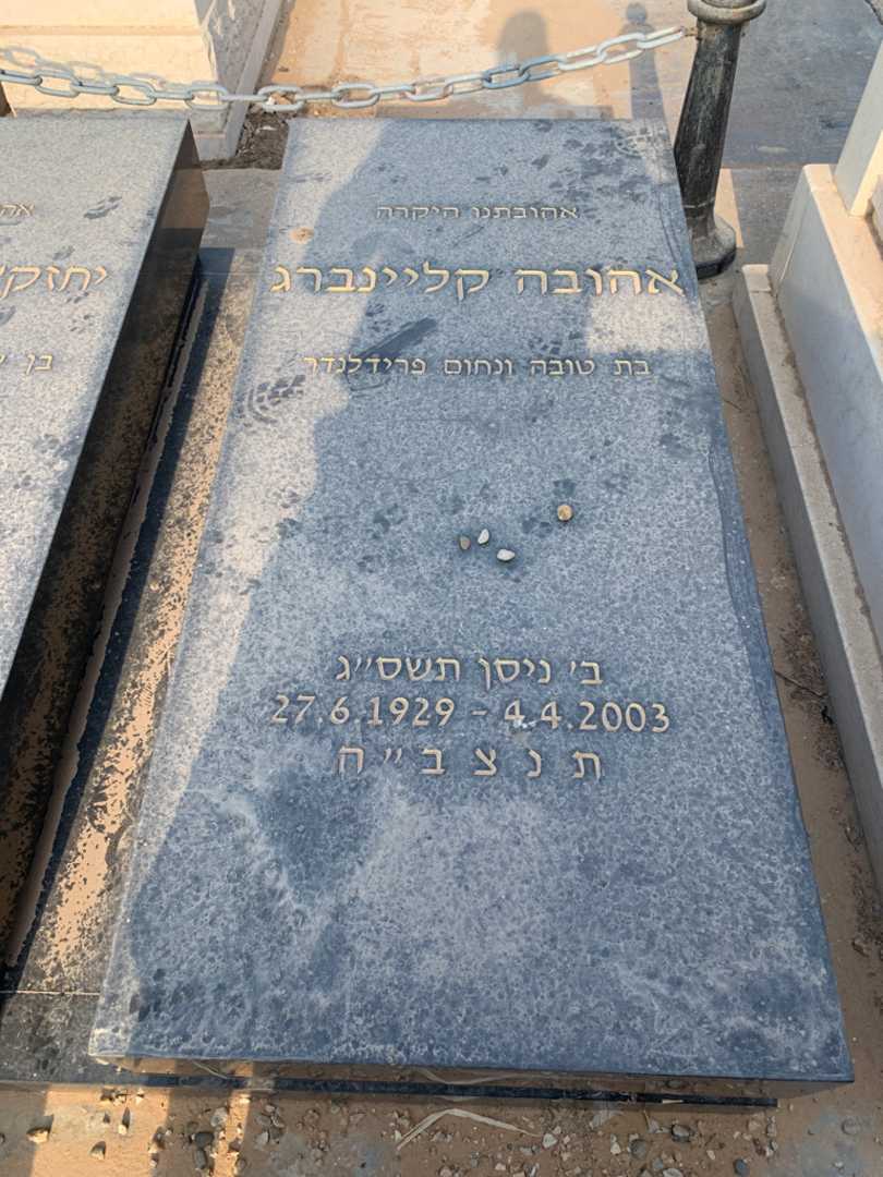קברו של אהובה קליינברג פרידלנדר. תמונה 2