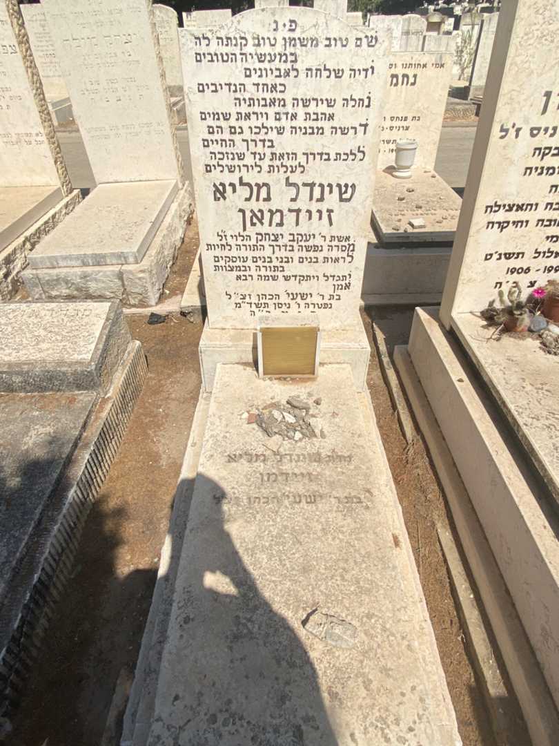 קברו של שינדל מליא זיידמאן