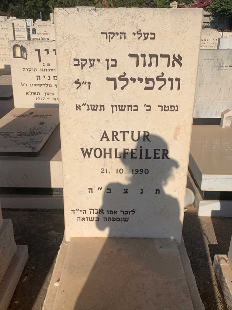 קברו של ארתור וולפיילר. תמונה 1