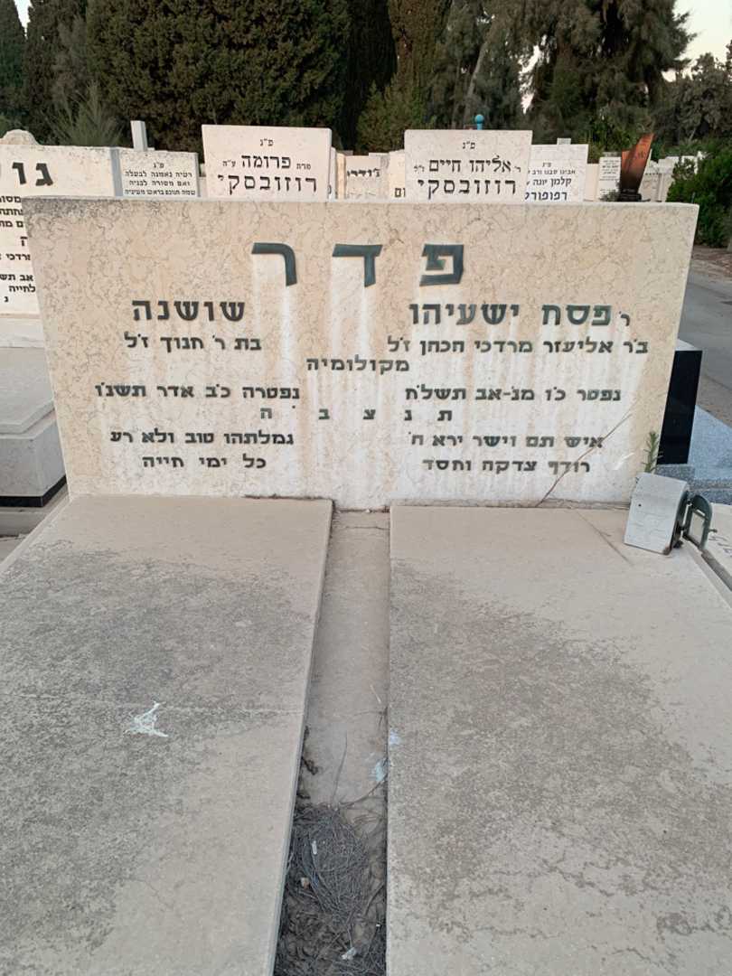 קברו של שושנה פדר. תמונה 1