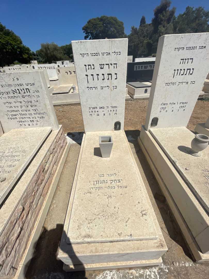 קברו של הירש נתן נתנזון. תמונה 2