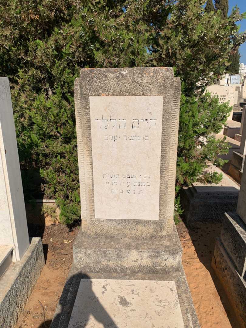 קברו של חיים הללר