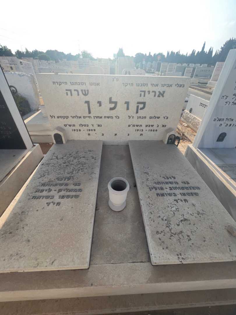 קברו של אריה קולין. תמונה 1