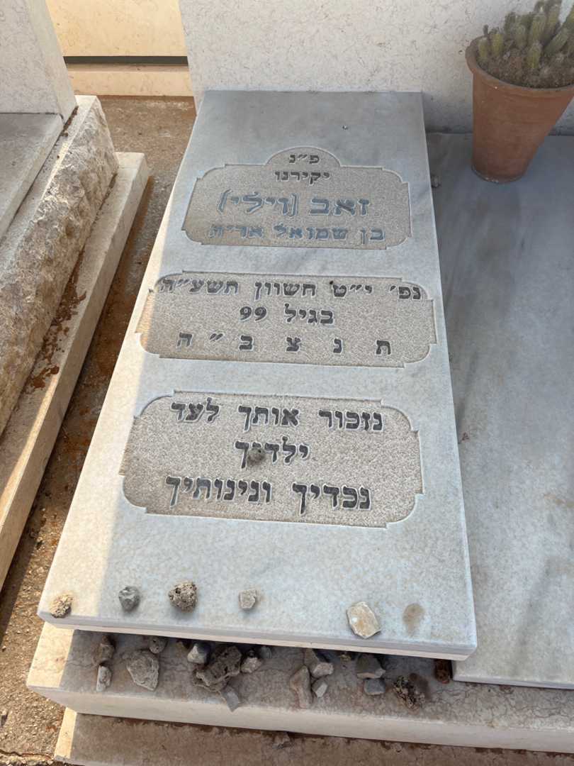 קברו של זאב "וילי" שטרן. תמונה 2