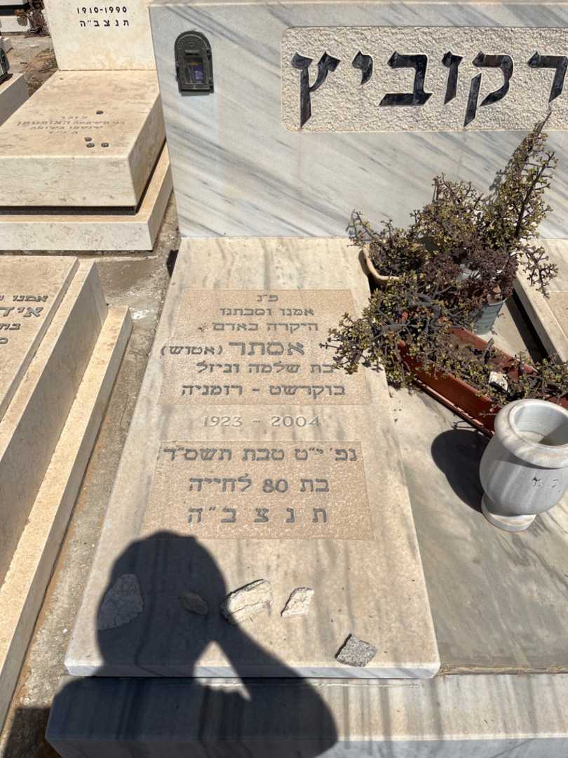 קברו של אסתר "אטוש" מרקוביץ. תמונה 1