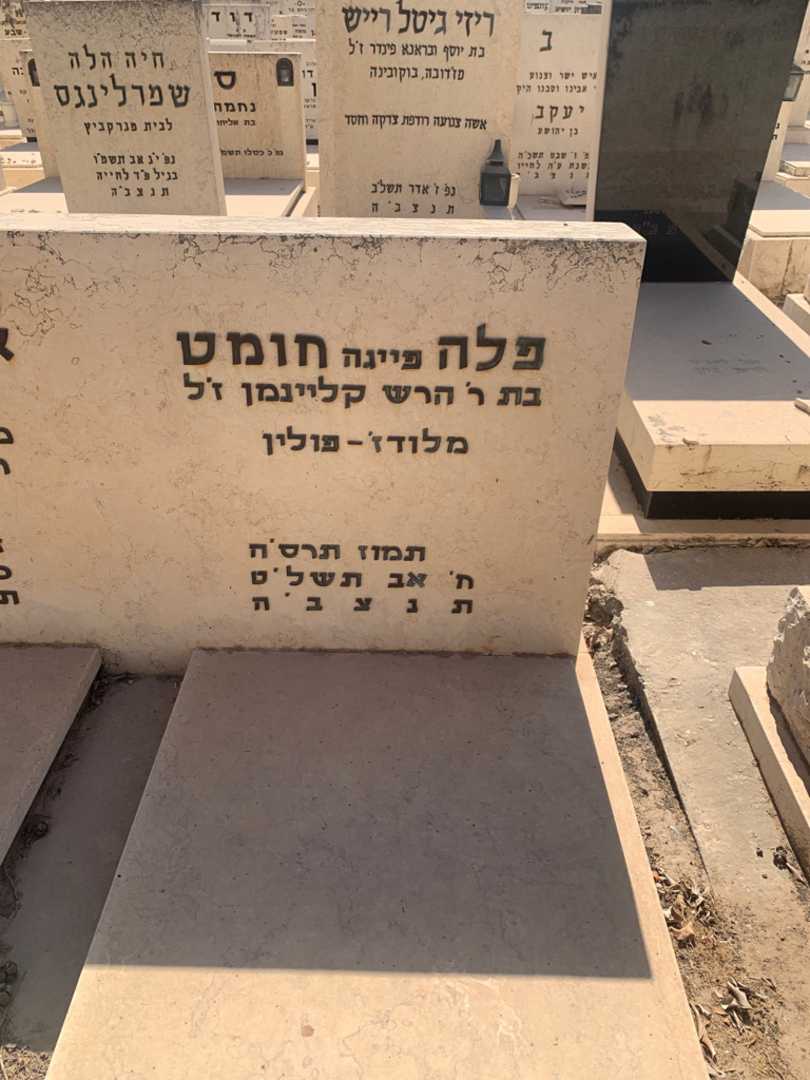 קברו של פלה "פייגה" חומט. תמונה 3